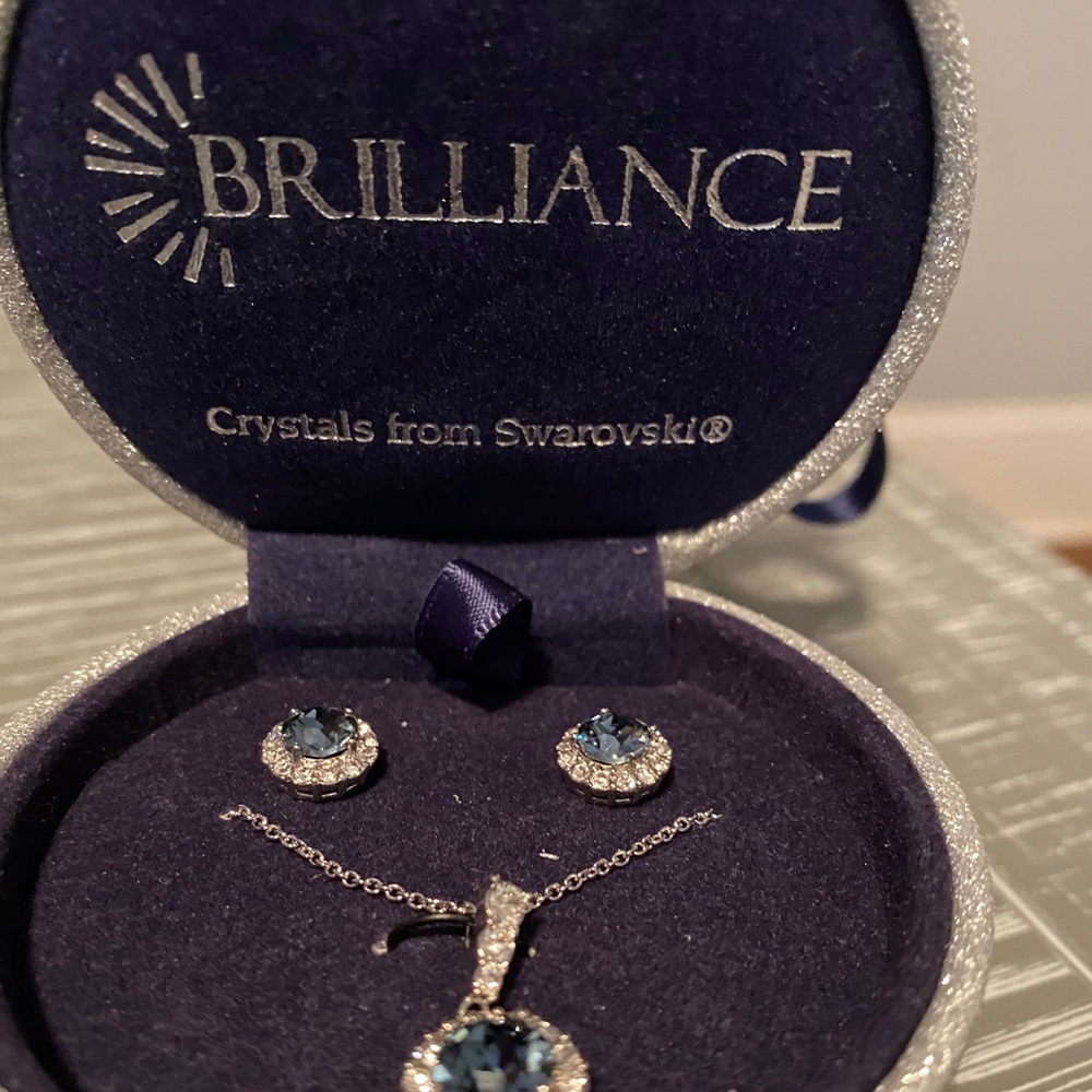 Swarovski jewelry set blue